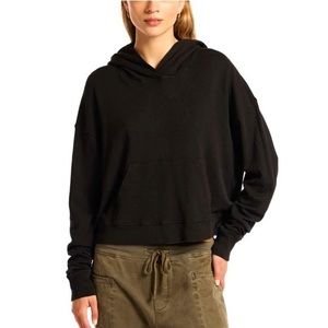 James Perse | Tops | Standard James Perse Relaxed Boxy Fit Cropped Hoodie  Sweatshirt Size Small | Poshmark